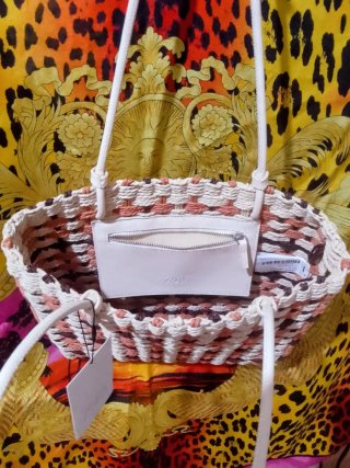 Bolso de rafia Zara multicolor