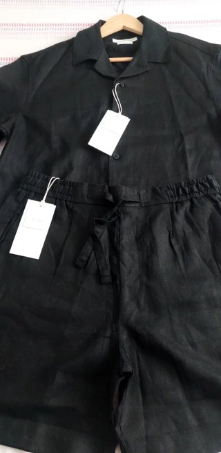 Conjunto Zara Lino Negro Talla M