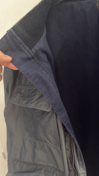 Chaqueta reversible gris y azul oscuro