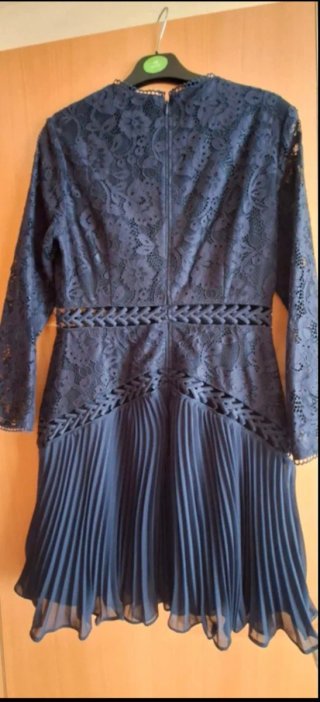 Vestido azul encaje talla 38