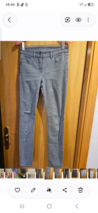 Pantalón vaquero GERRY WEBER gris 5 bolsillos