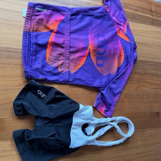 Maillot ciclismo niño DHB morado naranja