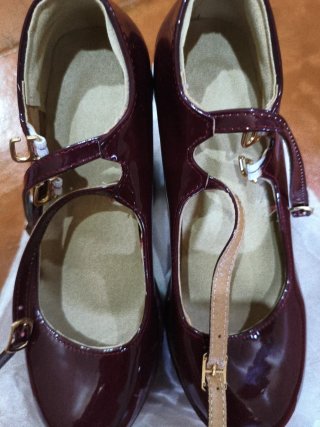 Zapatos Mary Jane charol burdeos T38