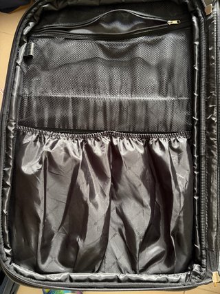 Maleta Grande Viaje Negra con Bolsillos