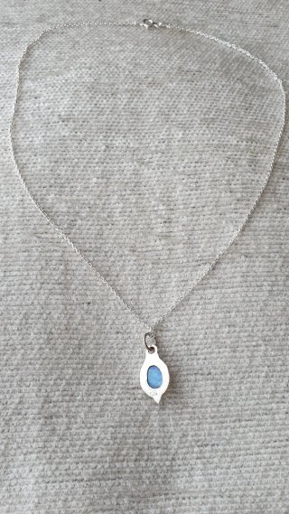 Collana Argento 925 e Labradorite Blu Naturale