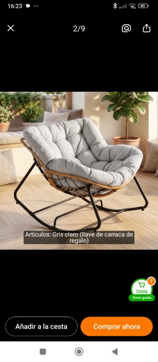 Sillón de terraza beige y marrón Recojen en casa