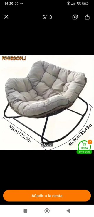 Sillón de terraza beige y marrón Recojen en casa