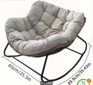 Sillón de terraza beige y marrón Recojen en casa