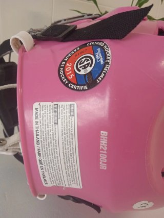 Casco de hockey rosa Bauer Juniors