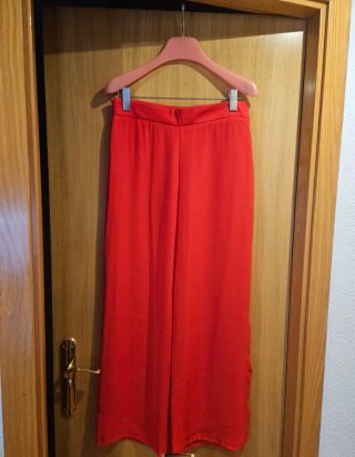 Pantalón palazzo rojo