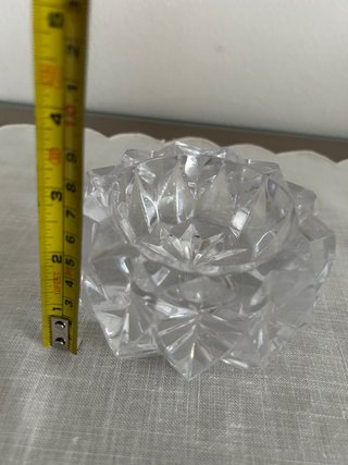 Cenicero cristal tallado vintage 70s