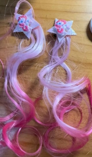 Horquillas con extensiones de unicornio