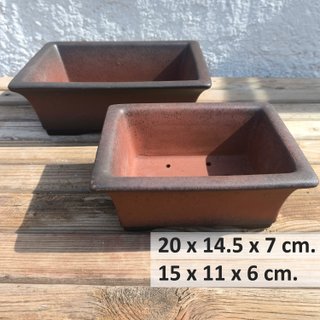 Lote 2 Macetas Bonsái Terracota