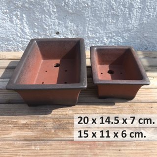 Lote 2 Macetas Bonsái Terracota