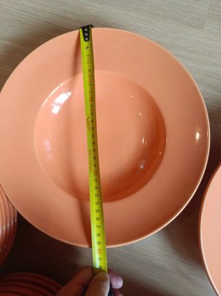 Vajilla naranja 12 servicios