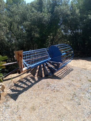 Escalera Caracol Azul Metálica