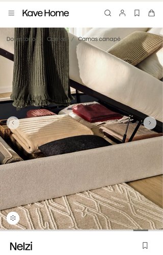 Cama Canapé Kave Home Netzi Beige 160 Sin Estrenar