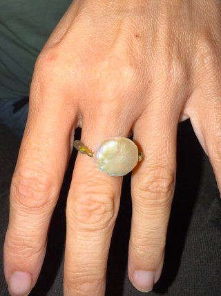 Conjunto Anillo y Pulsera Jaspe Abejorro Perla