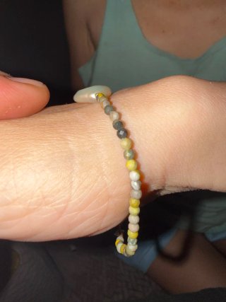Conjunto Anillo y Pulsera Jaspe Abejorro Perla