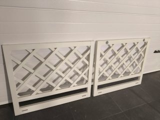 Cabecero de madera blanco para cama de 90