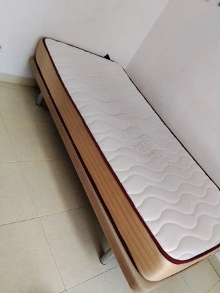 Colchón y somier de tela