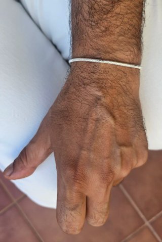 Pulsera Plata Ley 925 Hombre