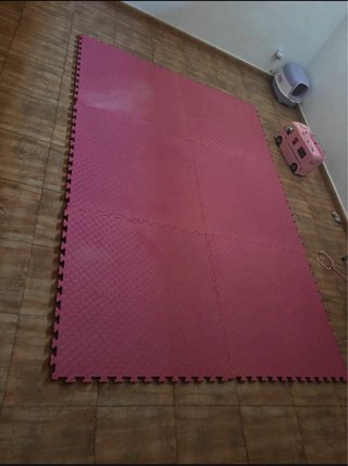 Suelo Tatami Rojo y negro