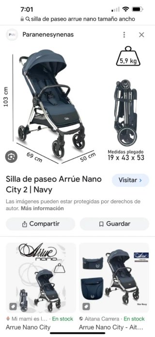 Silla de paseo Arrúe Nano City Precio negociable!