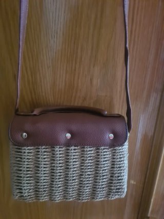 Bolso Primark tejido y piel
