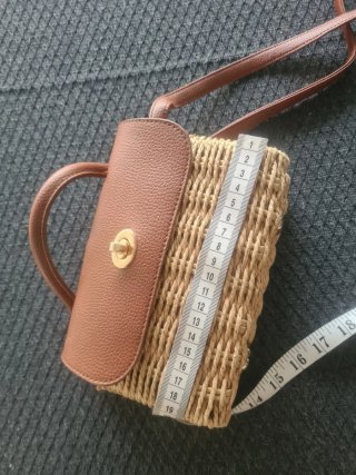Bolso Primark tejido y piel