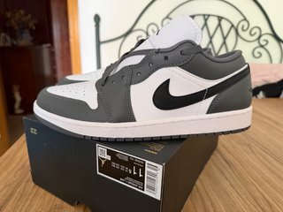 Nike Air Jordan 1 Low Gris Blanco Talla 45