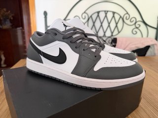 Nike Air Jordan 1 Low Gris Blanco Talla 45