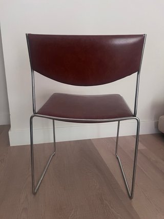 Sillas diseño apilables acero cromado set 4x280€