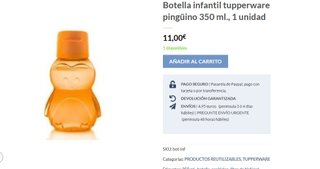 Tupperware Eco Botella Infantil 350ml