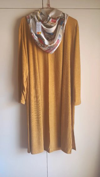 Chaqueta punto mostaza talla única