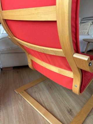 Sillón Poäng Ikea Rojo