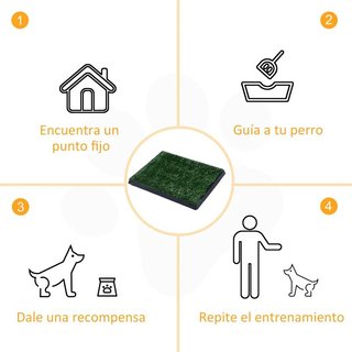 Inodoro Perros Césped Artificial Bandeja Cachorros