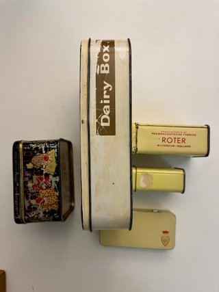Lotto di 5 Scatole Metalliche Vintage
