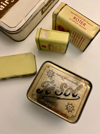 Lotto di 5 Scatole Metalliche Vintage