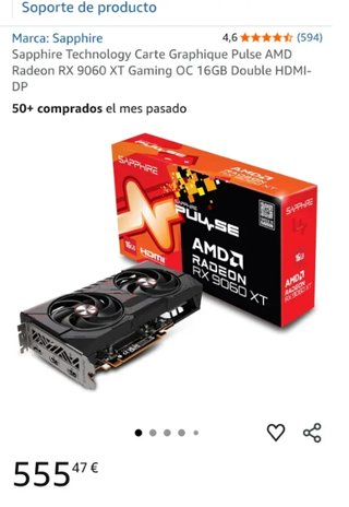 Placa Gráfica Sapphire RX 9060 XT 16GB