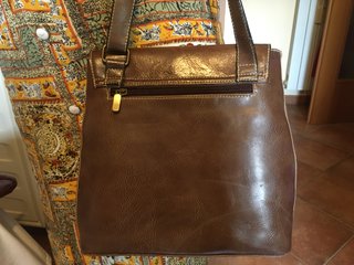 Borsa tracolla vintage similpelle marrone