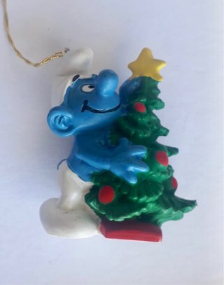 Pitufo original para colar en el árbol de Navidad