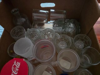Lote vasos y jarras cristal y plástico