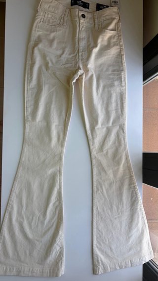 Pantalones Hollister Campana Pana Beige