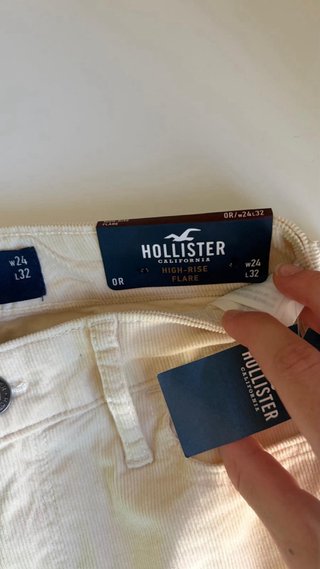 Pantalones Hollister Campana Pana Beige