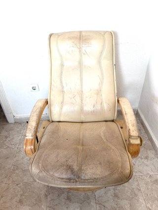 Sillón Masaje Beliani Piel Sintética Madera