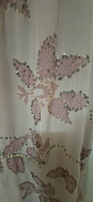Vestido Hoss Intropia Beige/Rosa bordado