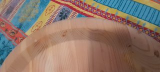 Piatto da portata in legno&vetro artig. Finlandia