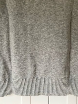 Jersey Zara Básico Gris Punto Manga Larga