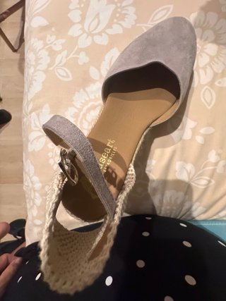 Alpargatas cuña grises talla 41